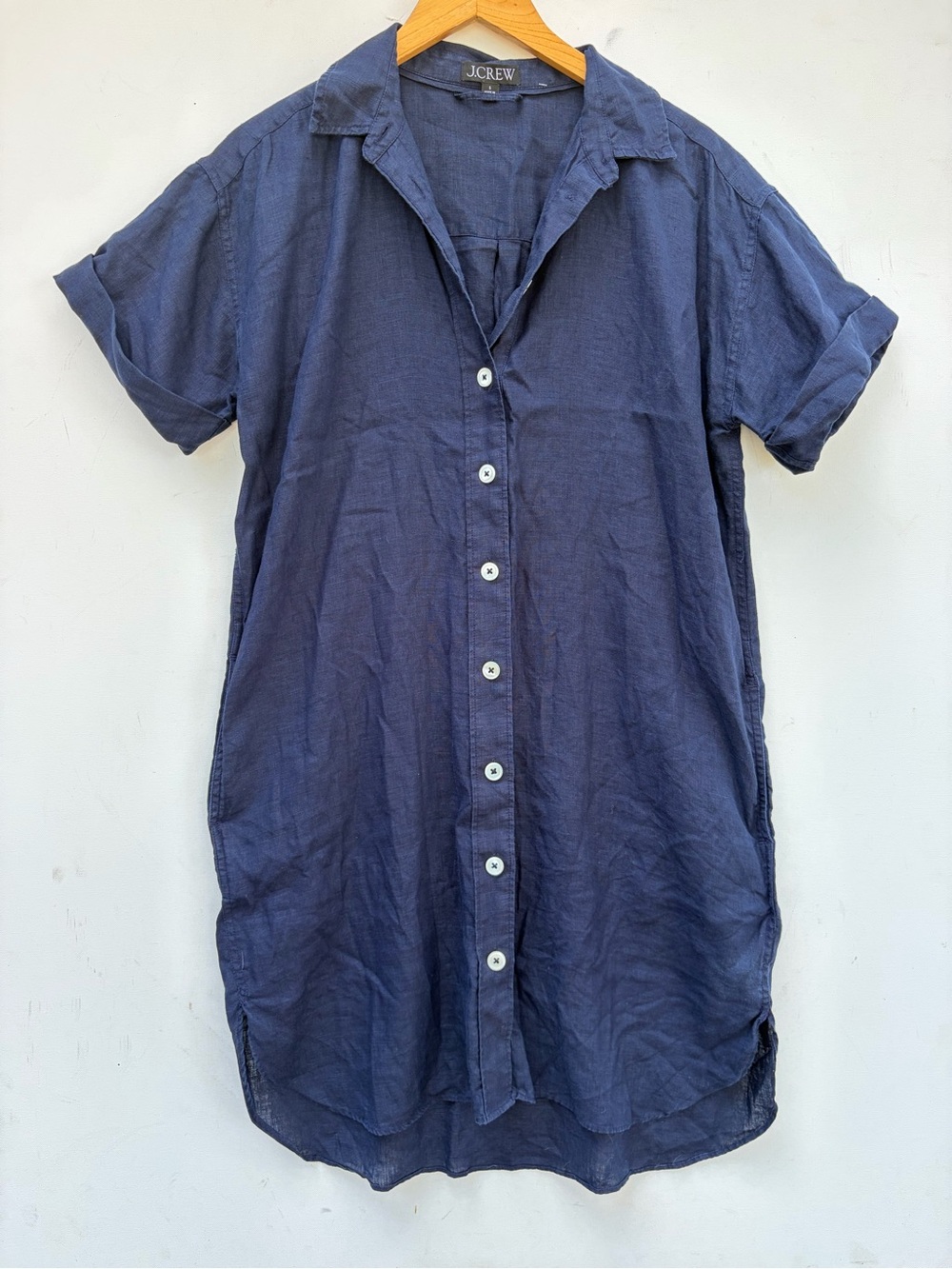 J Crew Capitaine Linen Shirtdress
